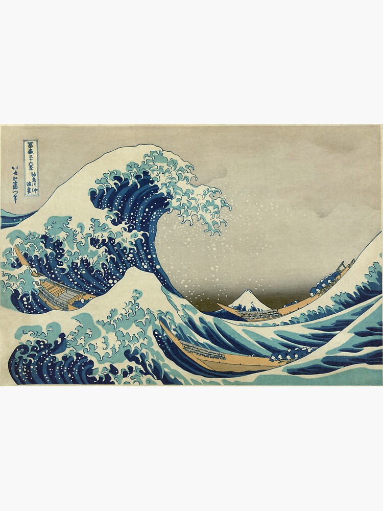 The Classic Japanese Great Wave off Kanagawa by Hokusai by podartist
