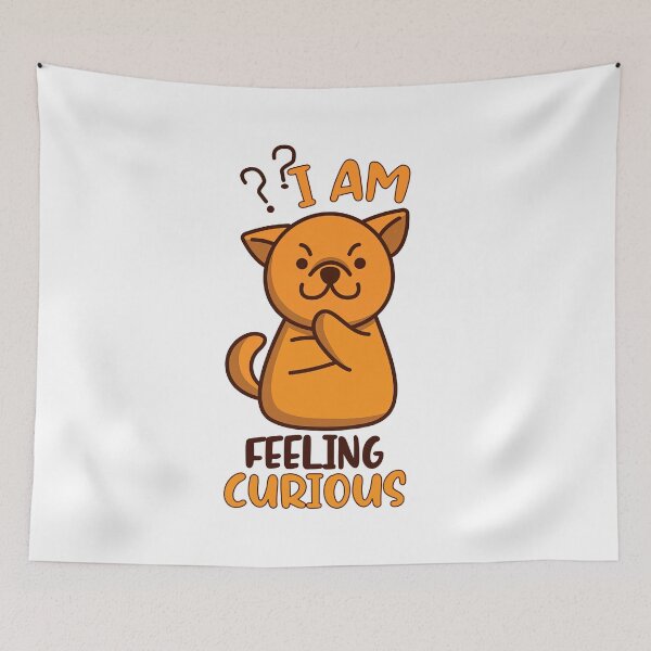 Item preview, Im Feeling Curious, Cute Thinking Dog designed and sold by graphic-genie.