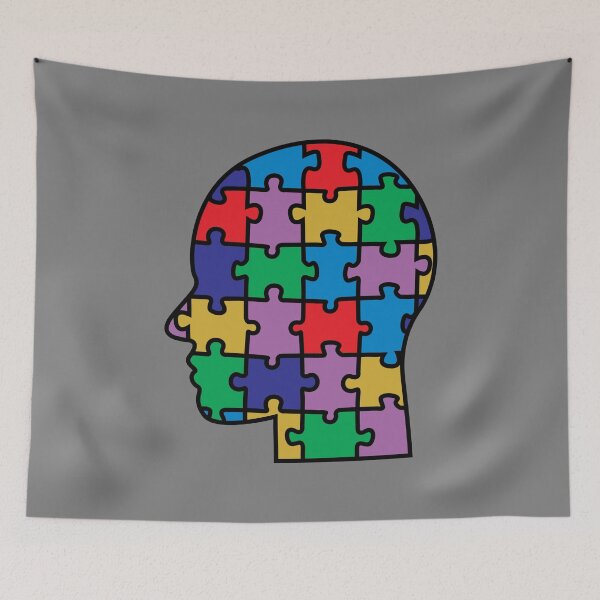 Item preview, Autism puzzle drawing designed and sold by Blondiabshop.