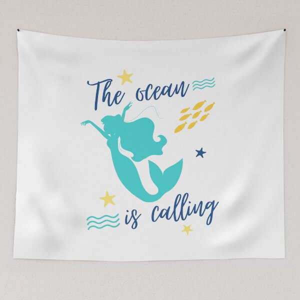 Item preview, the ocean is calling mermaid cute graphic designed and sold by CameltStudio.