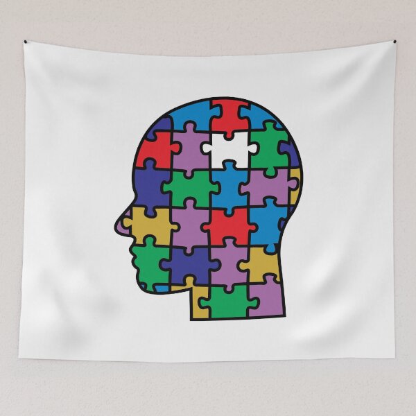 Item preview, Autism puzzle drawing designed and sold by Blondiabshop.