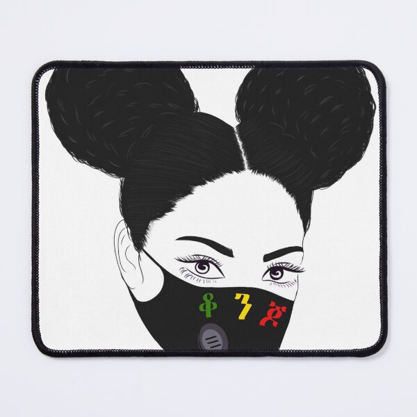Item preview, Habesha lady with face mask. Amharic Face mask, Amharic Face mask. designed and sold by JustManu.