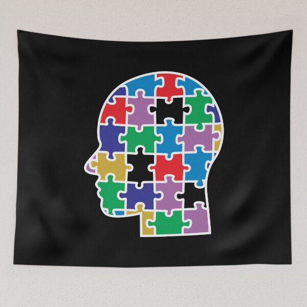 Item preview, Autism puzzle drawing designed and sold by Blondiabshop.
