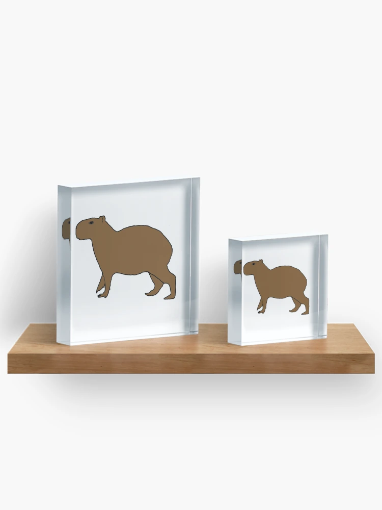 Thumbnail 3 of 5, Acrylic Block, Capybara designed and sold by PyroPython.