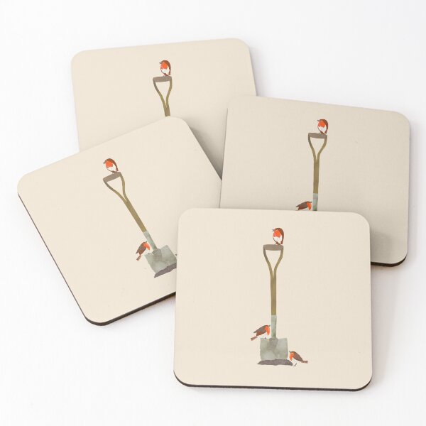 Item preview, Three little robins on a garden spade designed and sold by NattyDesigns.