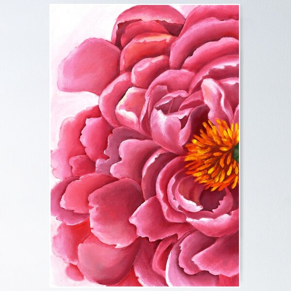 Item preview, Pastel peony painting in oil designed and sold by Egle Kristensen.