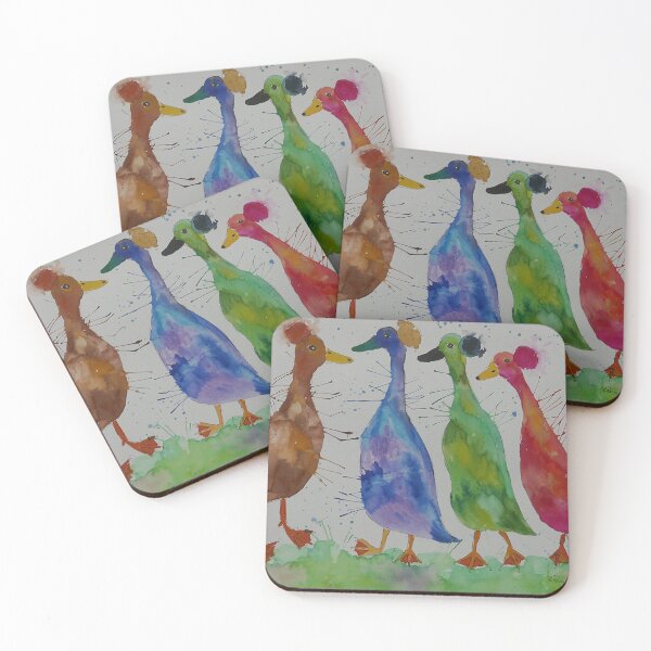 Item preview, Four Crested Colourful Ducks designed and sold by Casimirasart.