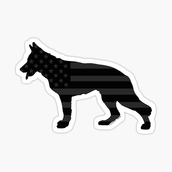 German Shepherd: U.S. Tactical Flag Sticker
