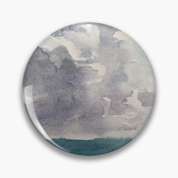 Item preview, Cloudy seascape watercolor illustration  designed and sold by DaryaGeft.