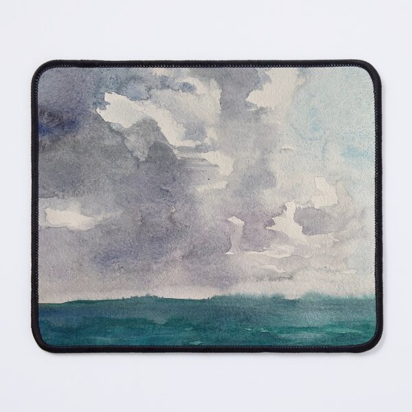 Item preview, Cloudy seascape watercolor illustration  designed and sold by DaryaGeft.
