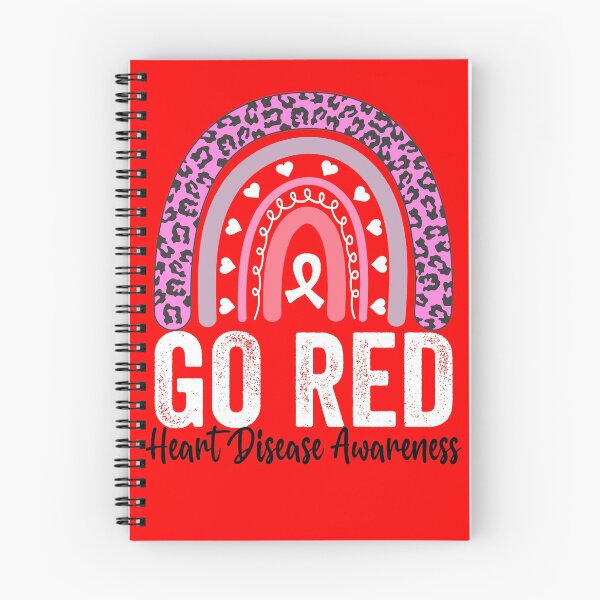 Item preview, Go Red Day Heart Disease Awareness Month Ribbon Rianbow show support designed and sold by Gifts-Trend.
