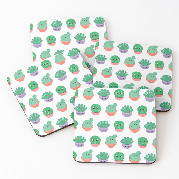 Item preview, Cute and funny cacti regular pattern designed and sold by FunnyChameleon.