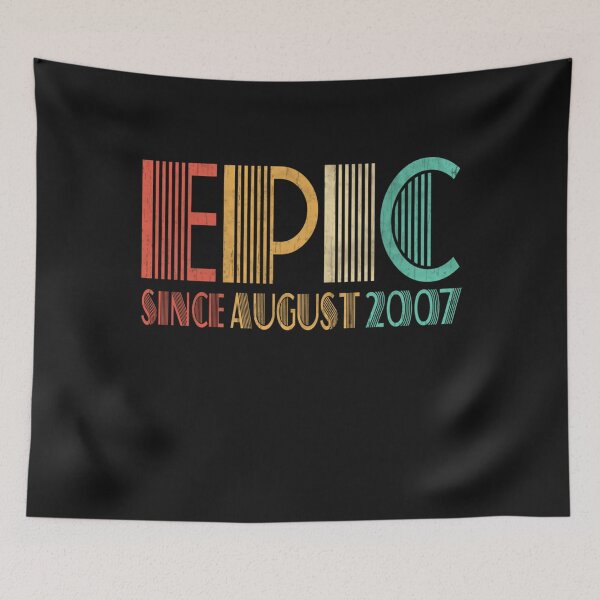 Item preview, Epic Since August 2007 Shirt 12th Birthday 12 Year Old Pullover Hoodie designed and sold by AlanWhitefoot.