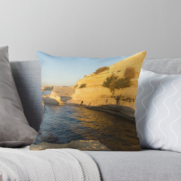 Item preview, Golden Maltese Morning - Splendid Swimming Spot at Tigne Point Sliema designed and sold by Georgia Mizuleva.