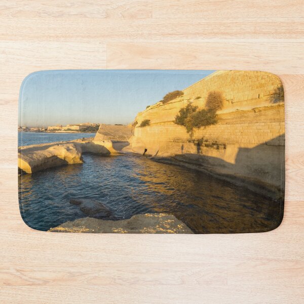 Item preview, Golden Maltese Morning - Splendid Swimming Spot at Tigne Point Sliema designed and sold by Georgia Mizuleva.