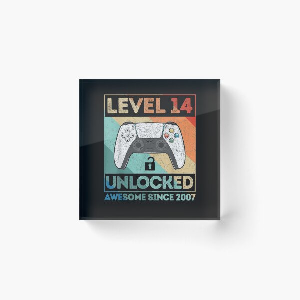 Item preview, Level 14 Unlocked Birthday 14 Years Old Awesome Since 2007 T-Shirt designed and sold by AlanWhitefoot.