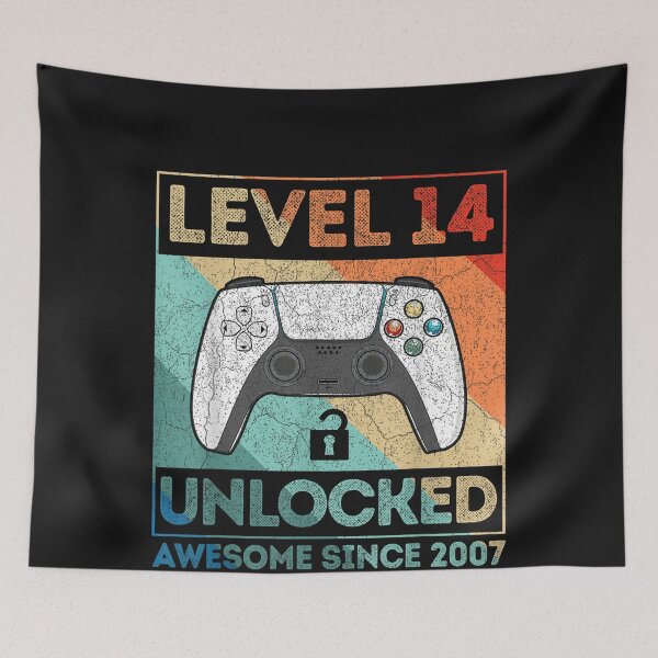 Item preview, Level 14 Unlocked Birthday 14 Years Old Awesome Since 2007 T-Shirt designed and sold by AlanWhitefoot.