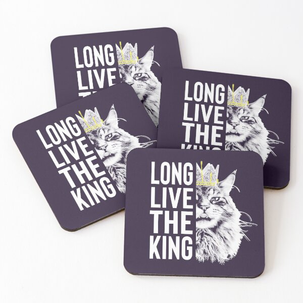Item preview, Long Live The King - Cat Face Crowned with Text designed and sold by voidcrow.
