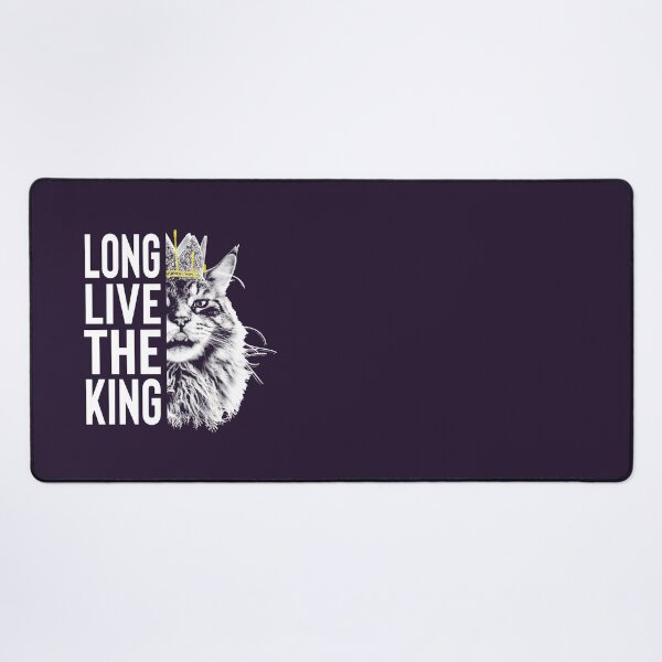 Item preview, Long Live The King - Cat Face Crowned with Text designed and sold by voidcrow.