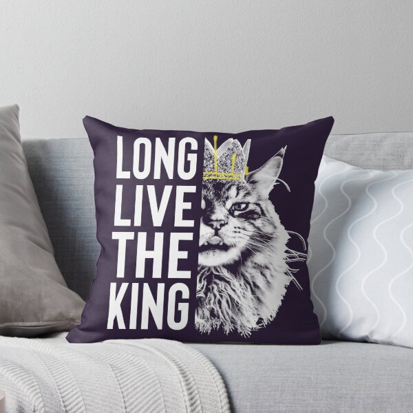 Item preview, Long Live The King - Cat Face Crowned with Text designed and sold by voidcrow.