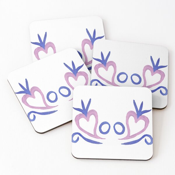 Item preview, Pink & Purple Painted Hearts designed and sold by KazM.