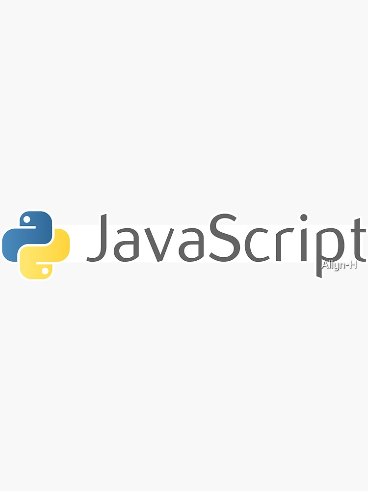 "Misbranded: JavaScript as Python logo" Sticker for Sale by Allyn-H ...