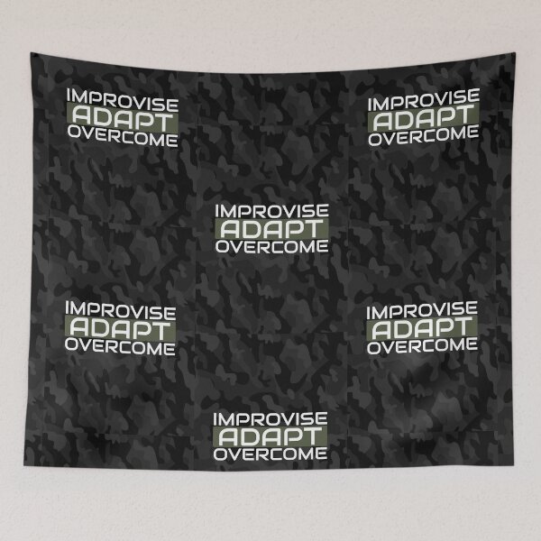 Item preview, Improvise adapt overcome Olive green, Black multicam - motivational designed and sold by Honest-Quotes.