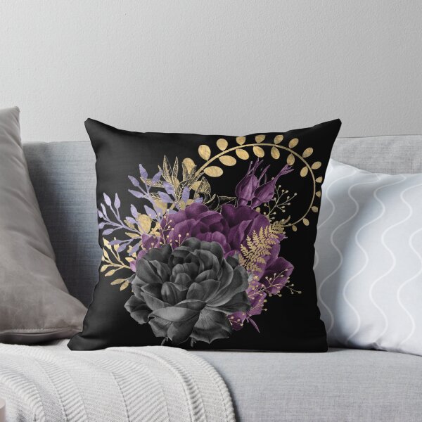 Item preview, Gothic roses on black background designed and sold by Starlett Designs.
