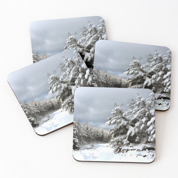 Item preview, Snowy Winter Pine Forest Landscape designed and sold by taiche.