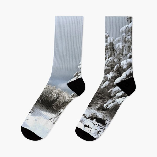 Item preview, Snowy Winter Pine Forest Landscape designed and sold by taiche.