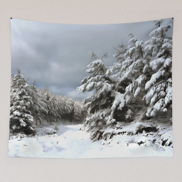 Item preview, Snowy Winter Pine Forest Landscape designed and sold by taiche.