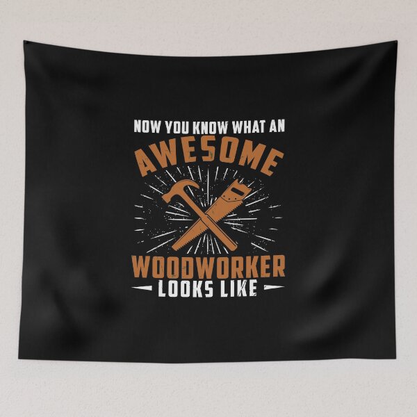 Item preview, Woodworking Awesome Funny Carpenter Saw And Hammer designed and sold by StrongShirts.