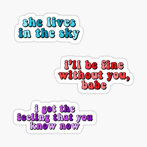 chase atlantic lyrics pack Sticker for Sale by itsacruelsummer