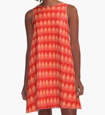 Diamond Orange A-Line Dress