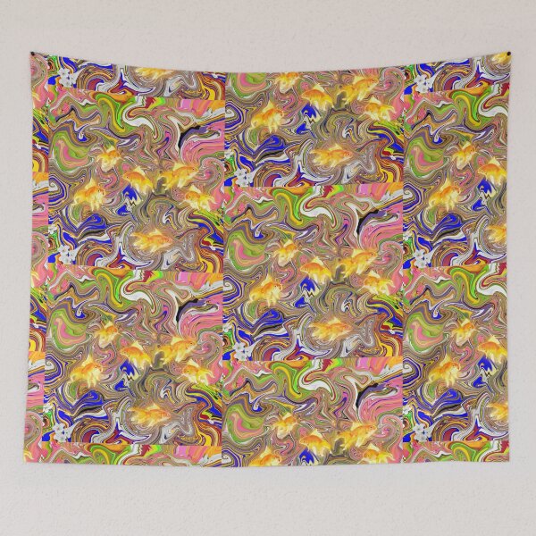 Item preview, Golden fish abstract designed and sold by tintingouw.