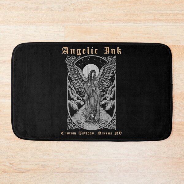 Item preview, Angelic Ink, Tattoo Studio, Queens, New York, Angel Tattoo Design, Tattoo Shirt designed and sold by Proverbial Wisdom Design.