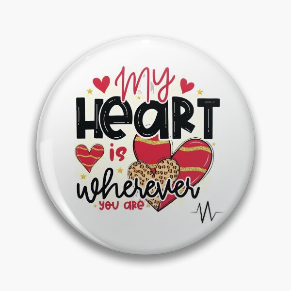 Item preview, My Heart is Where You Are, Pulse Line, Valentine Pulse Line designed and sold by WanderTravels.