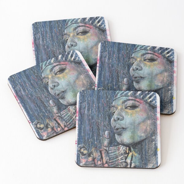 Item preview, Queen Latifah - Hand Drawn Oil and Ink Portrait designed and sold by HRHildebrand.