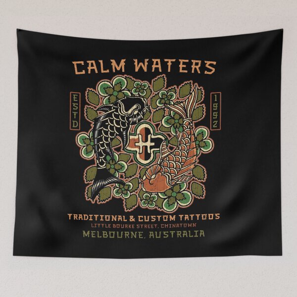 Item preview, Calm Waters, Tattoo Studio Design, Japanese Tattoo, Koi Carp Traditional Tattoos, Melbourne Australia designed and sold by Proverbial Wisdom Design.