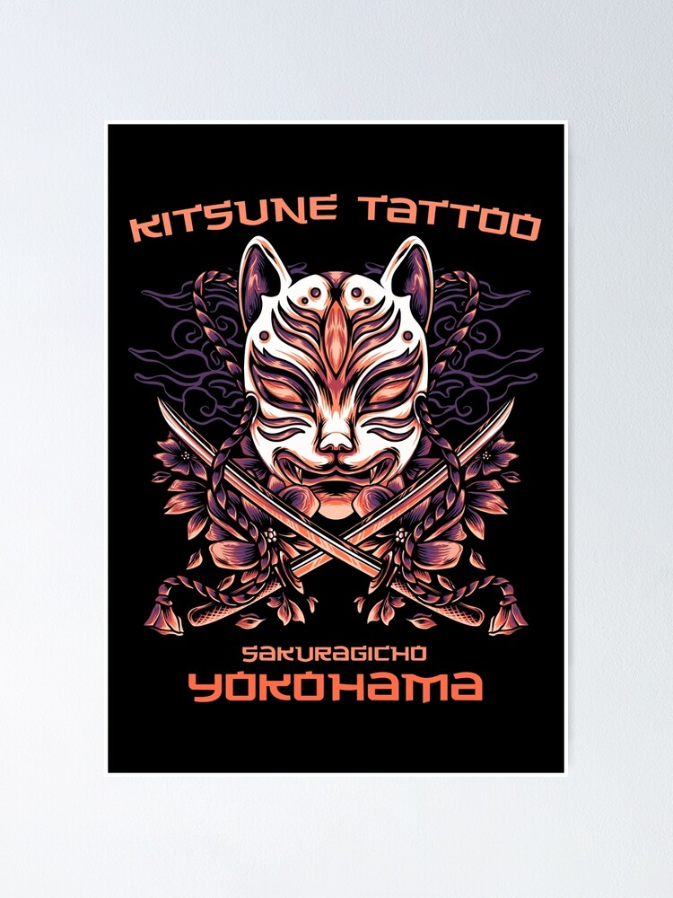 Kitsune Tattoo Cross Stitch by Lord Libidan | Lord Libidan