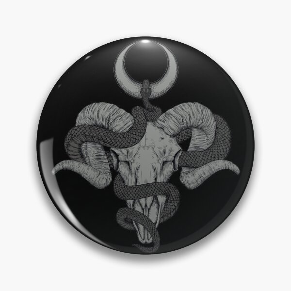 Item preview, goat skull with snake designed and sold by mhr24.