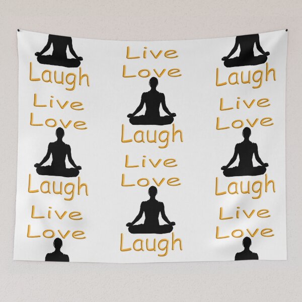 Item preview, Yoga Babe - Lotus Pose Live Love Laugh designed and sold by SadSacDesigns.
