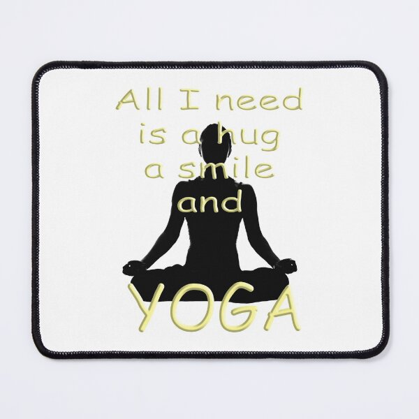 Item preview, Yoga Babe - Lotus Pose All I need is a hug a smile and Yoga designed and sold by SadSacDesigns.
