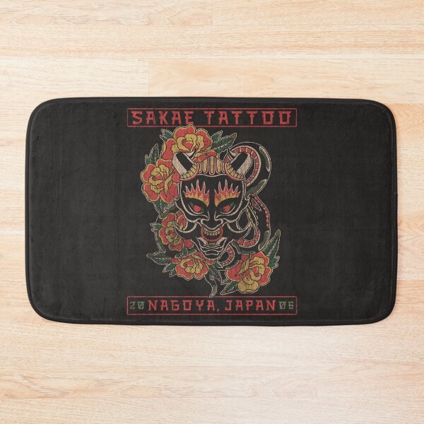 Item preview, Saka Tattoo Studio Nagoya Japan, Oni Mask Traditional Japanese Demon Tattoos designed and sold by Proverbial Wisdom Design.