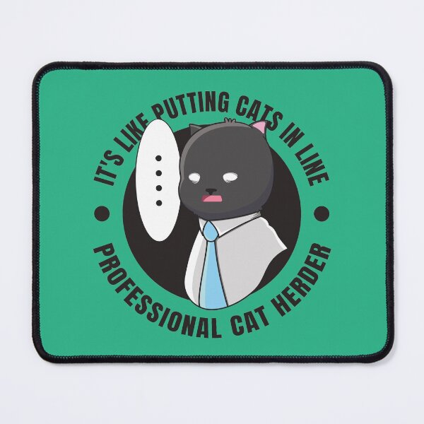 Item preview, Professional Cat Herder - Funny and Cute Black Office Cat Manager Design designed and sold by thecatcouch.