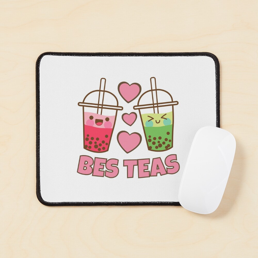 "Bes Teas Besties Cute Kawaii Bubble Tea Boba Best Friends" Sticker for ...