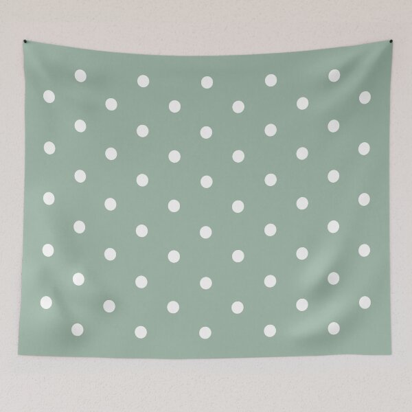 Item preview, Small WHITE and MUTED GREEN POLKA DOTS  designed and sold by RachelMacht.