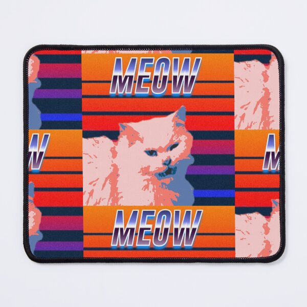 Aperçu de l'œuvre chat retrowave des années 80 créée et vendue par Cyberomiz.