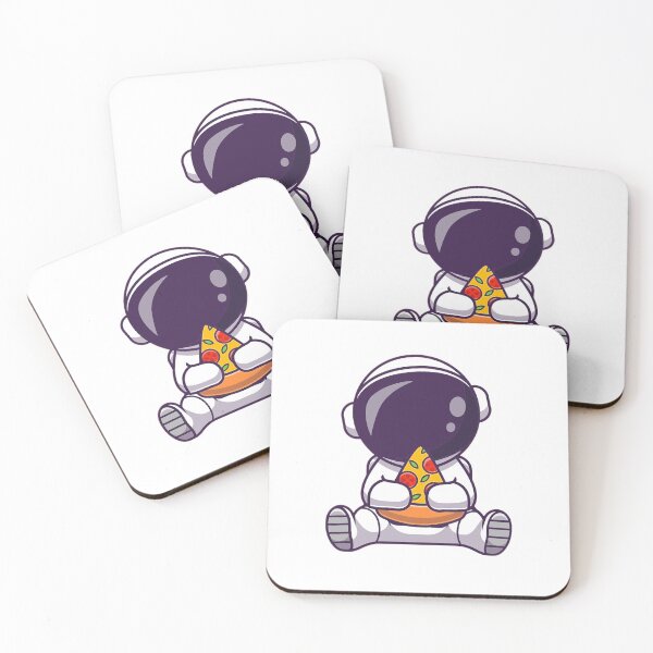 Item preview, Astronaut with pizza designed and sold by kapiks.