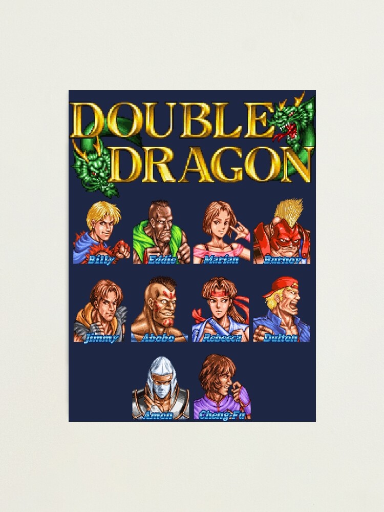 Double Dragon (Neo Geo Character Lineup) Photographic Print for Sale by  winscometjump